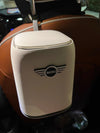 BMW Mini Cooper Countryman Clubman Car Seat Back Hanging Trash Can with Lid -White, Blue, Pink