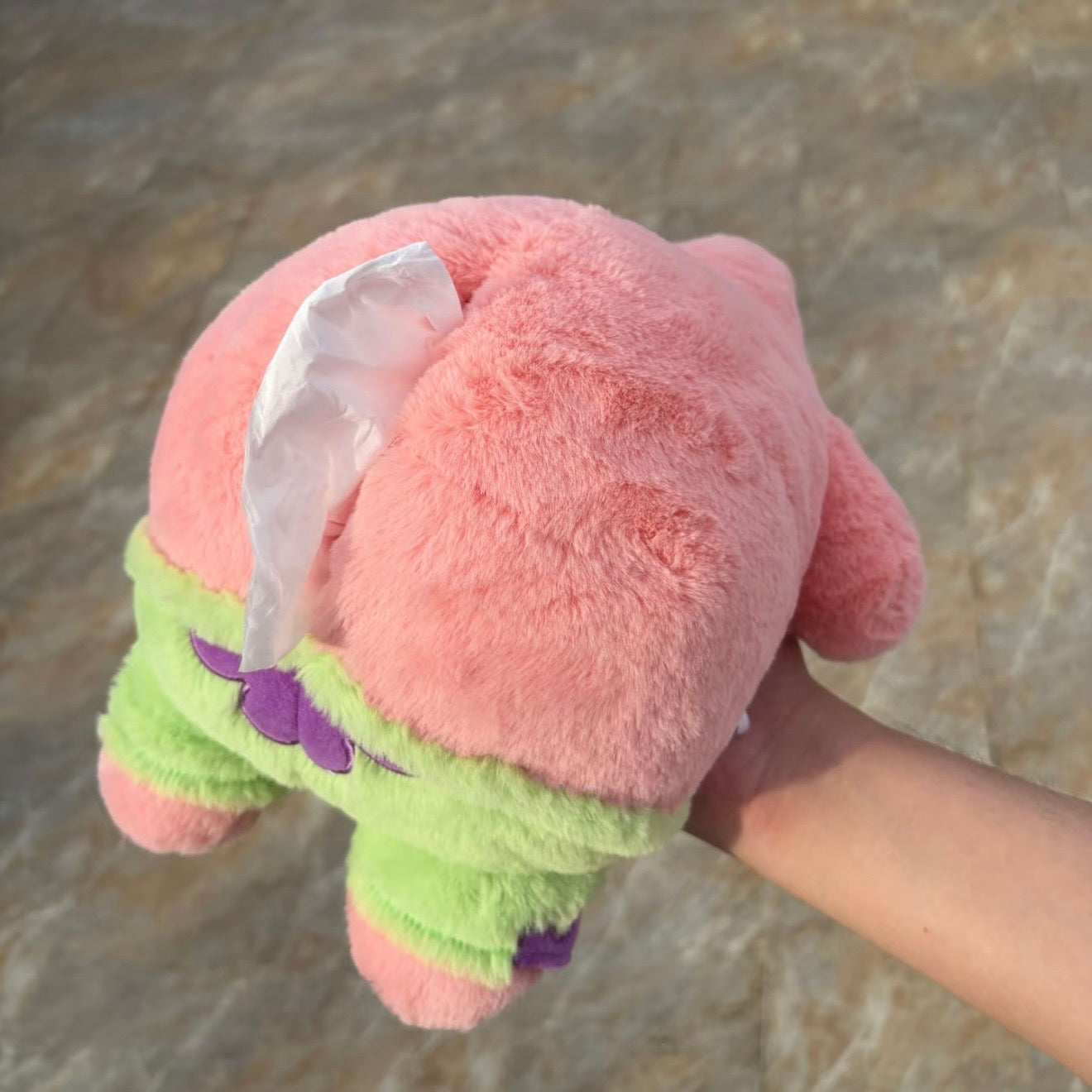 Pink Plush Butt Car Tissue Box – Funny Headrest Tissue Holder