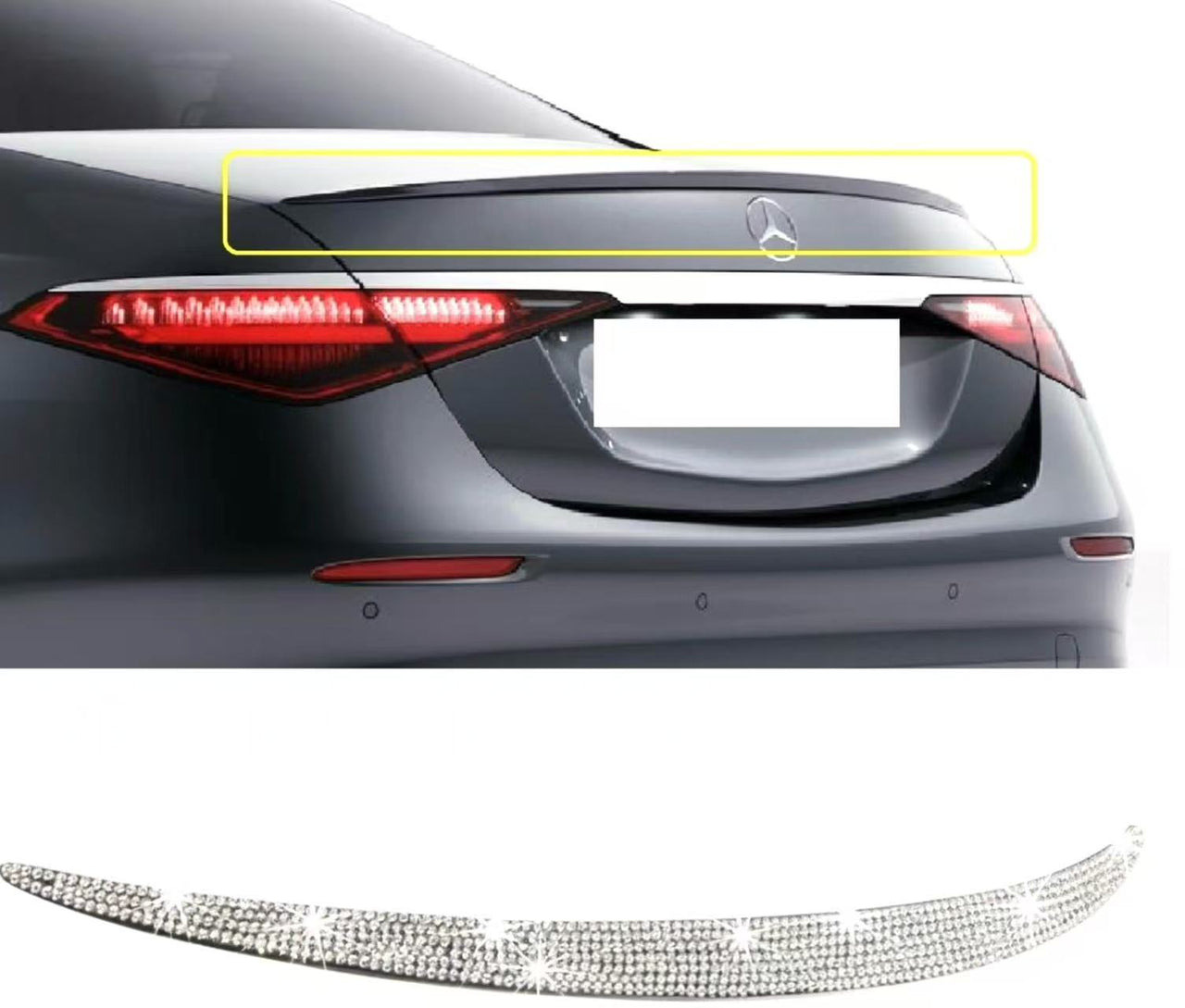 Mercedes-Benz Custom Bling Rear Spoiler Decal 