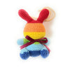 Crochet Rainbow Bunny Rabbit Pendant for Car Interior Rearview Mirror, Car Hanging Knitted Rabbit Charm Ornament, Handmade Car Accessories Gift
