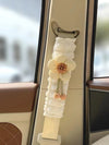 Soft and Comforting Seat Belt Cover with Sunflower Decoration