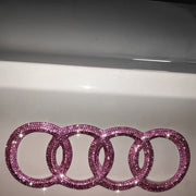 Dazzling Pink Rhinestone Audi Bling Decals
