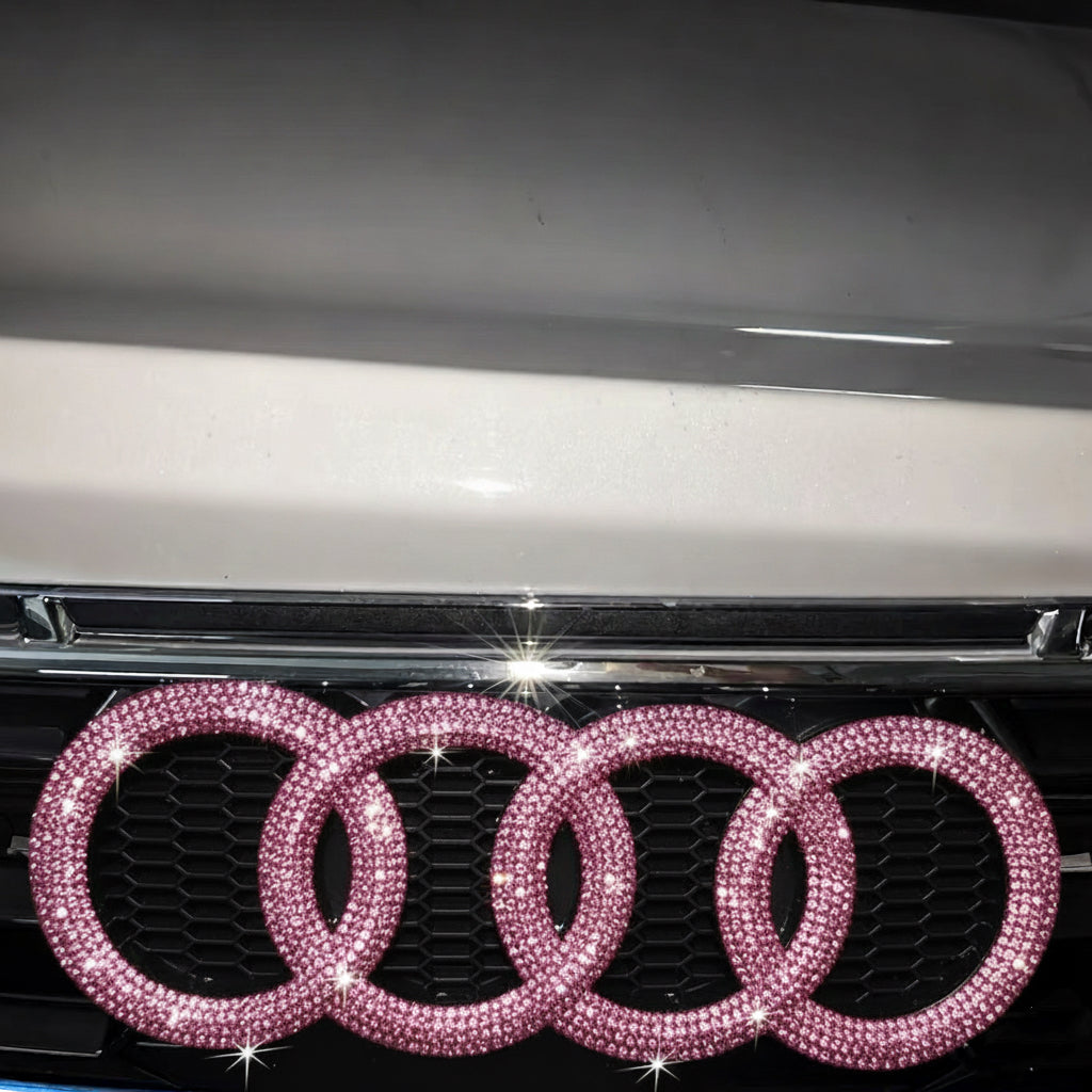 Dazzling Pink Rhinestone Audi Bling Decals