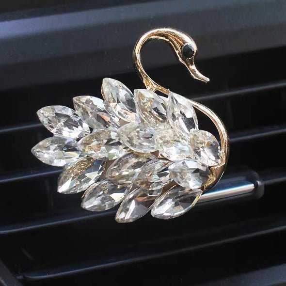 Bling Your Ride-Crystal Swan Car Air Vent Rhinestones Decoration