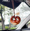 Pretzel Pendant for Car Interior Rearview Mirror, Car Hanging Bagel Bread Charm Ornament, Pretzel Car Accessories
