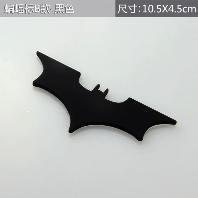3D Chrome Metal Bat Car Decal Bumper Sticker