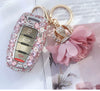 Haval Bling Car Key Leather Holder with Rhinestones- Pink/Purple/Silver