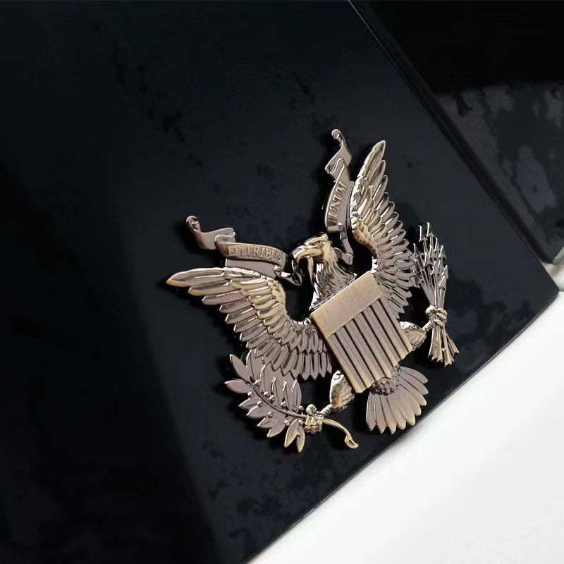 3D Chrome Metal Eagle Falcon USA Army President Symbol Car Decal Bumper Sticker