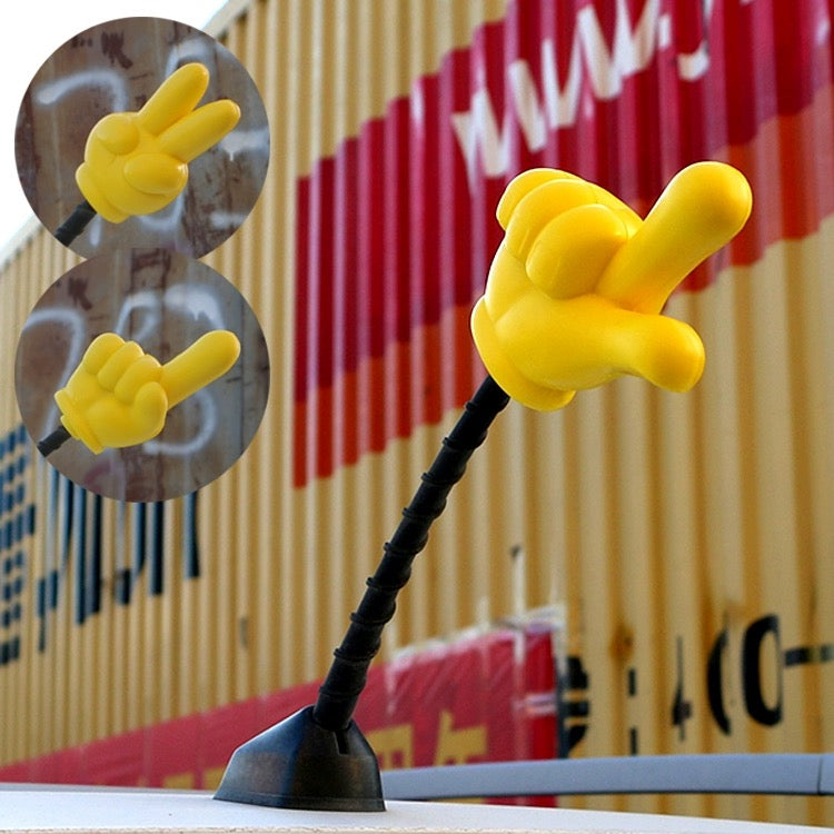 Cute Hand Gesture One Ok Yeah Funny Car Antenna Topper Decoration