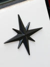 3D Metal North Star Car Decal, Waterproof Chrome Astronomy Starburst Celestial Sticker 2.5inch height