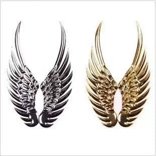 3D Chrome Metal Eagle Falcon Wings Car Decal Bumper Sticker