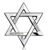 3D Metal Star of David Car Decal, Waterproof Chrome Jewish Symbol Sticker 3'' height
