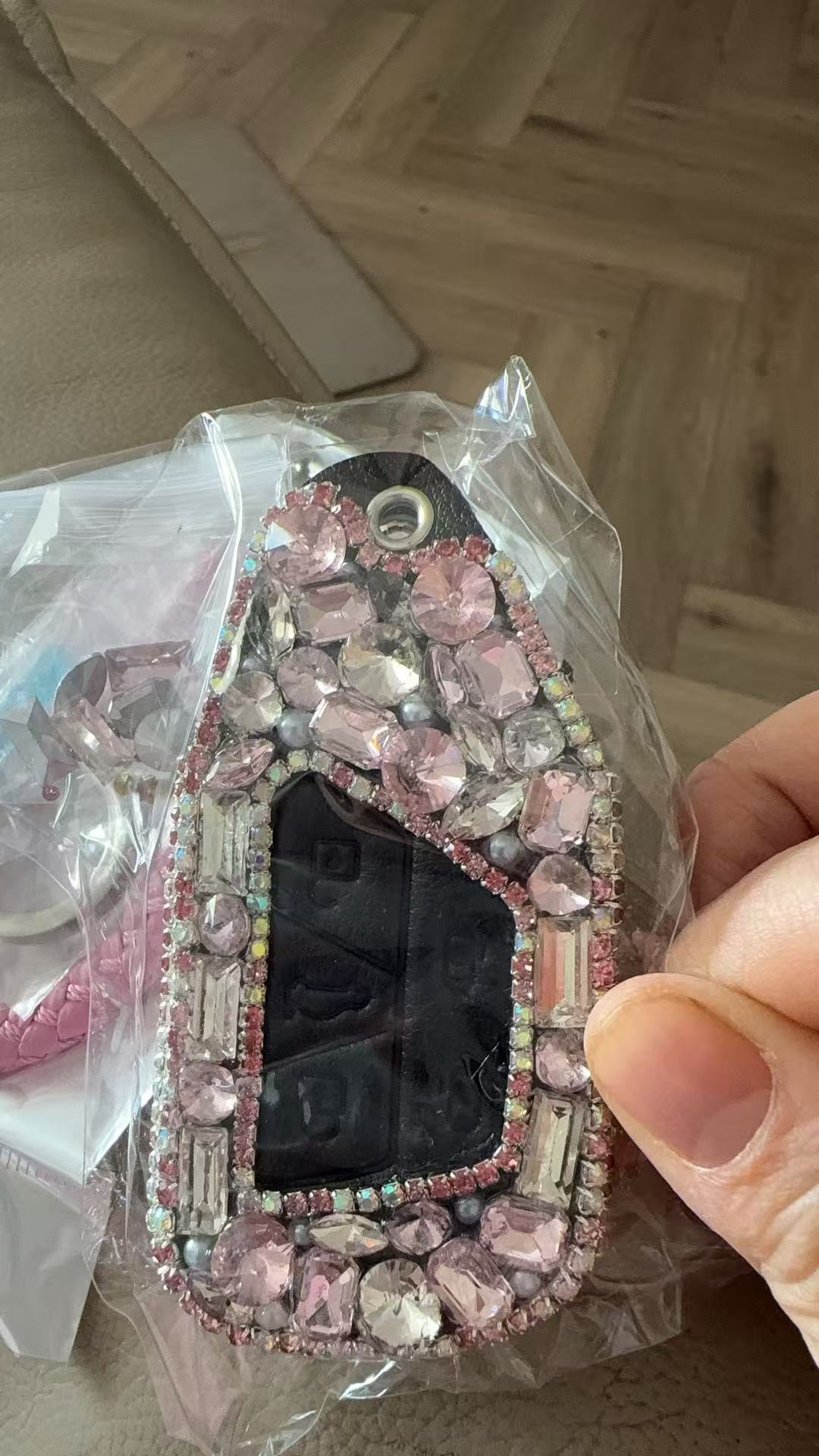 Bling Car Key Holder with Rhinestones for POLO, passart and other VW vehicles 