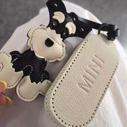 BMW Mini Key Case (24/25) - Pink/Blue/White w/  Schnauzer or Dachshund Dog Pendant