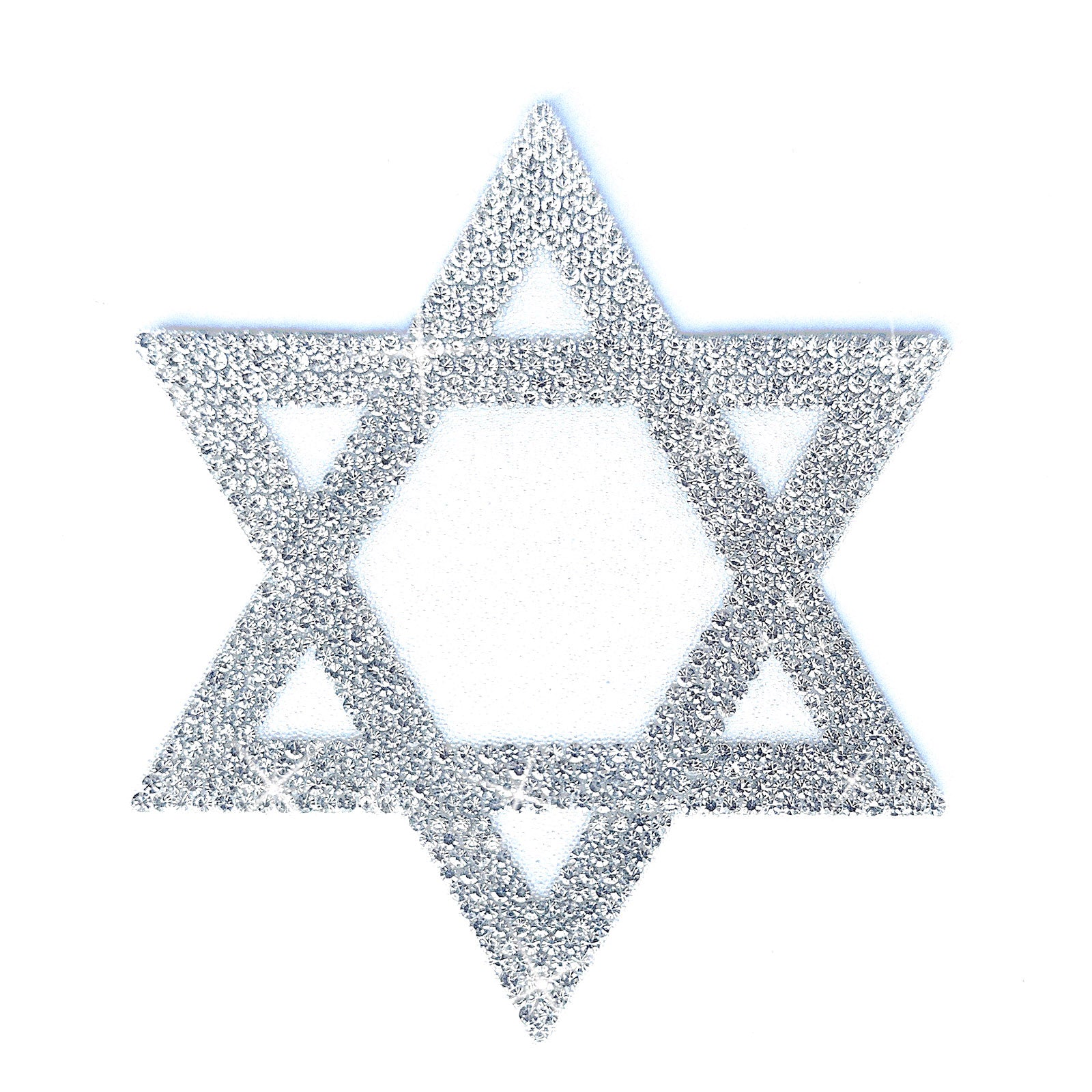 Star of David Sign Bling Decal, Jewish Symbol Rhinestones Sparkling Sticker