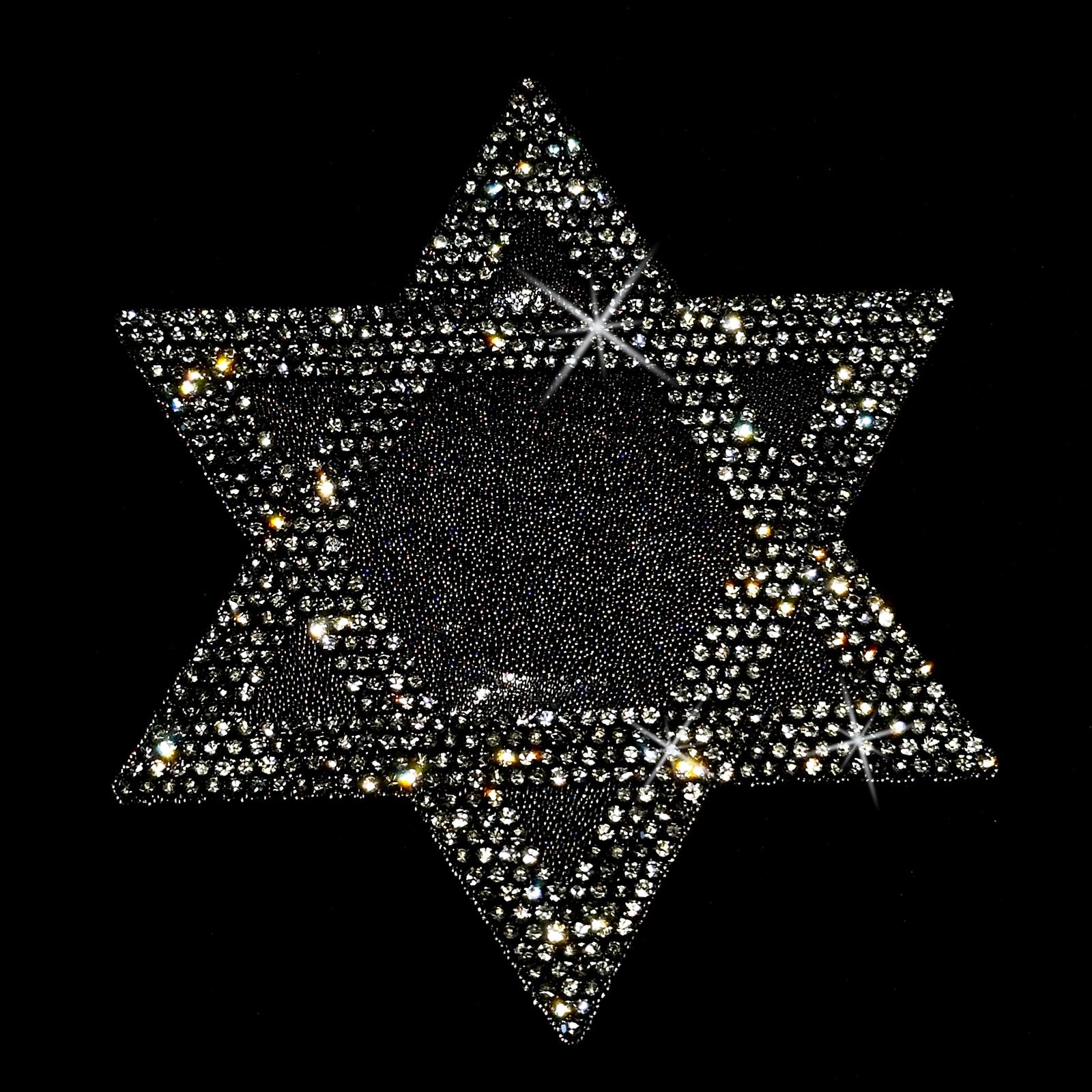 Star of David Sign Bling Decal, Jewish Symbol Rhinestones Sparkling Sticker
