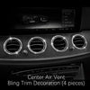 Mercedes Benz New 2019-2021 E-Class AMG Bling 3d Rhinestones Interior Acessories Decoration Decal Stickers