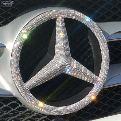 Bling One-piece easy to install Mercedes Benz LOGO Decal for Front Gri –  Carsoda