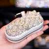 Bling Car Key Holder Case Bag with Rhinestones and Pearls