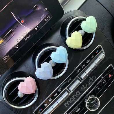 Macaron Color Plaster Heart Shaped Car Air Vent Decoration