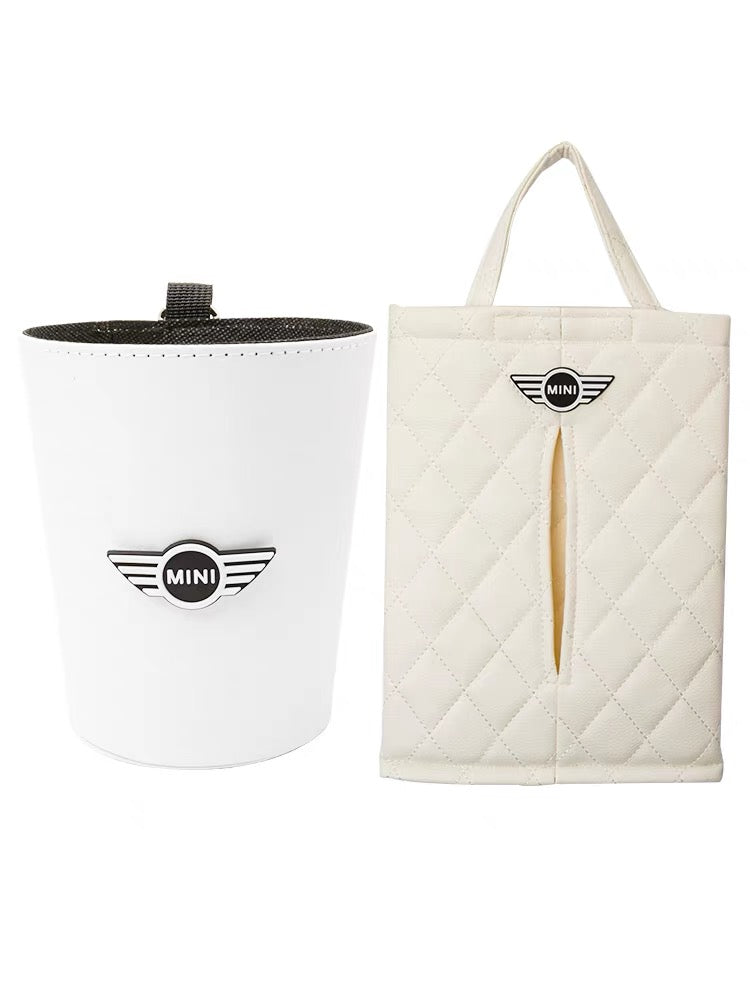 BMW Mini Cooper Seat Back Hanging Trash Can Tissue Bag
