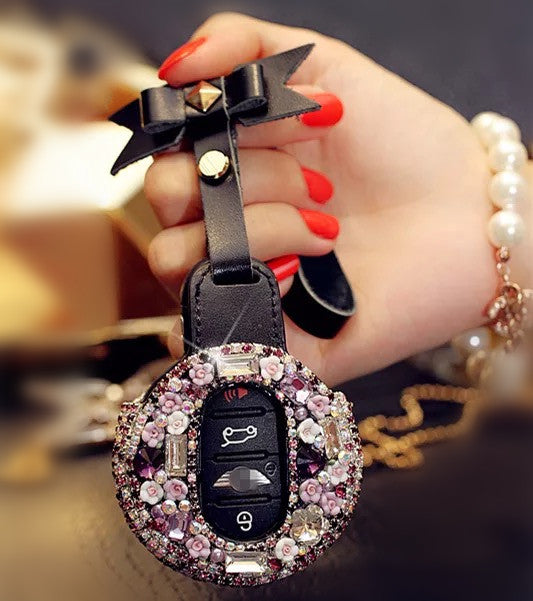Bling BMW Mini Key Leather Case