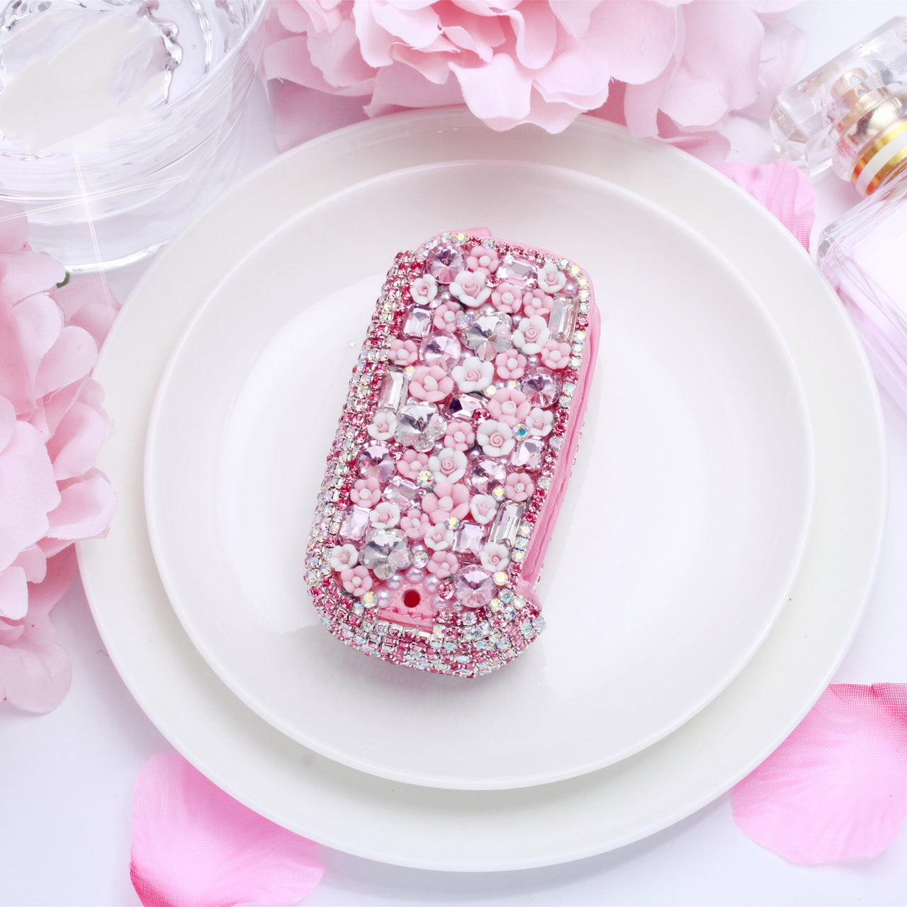 Bling JEEP Dodge Leather Key FOB Cover