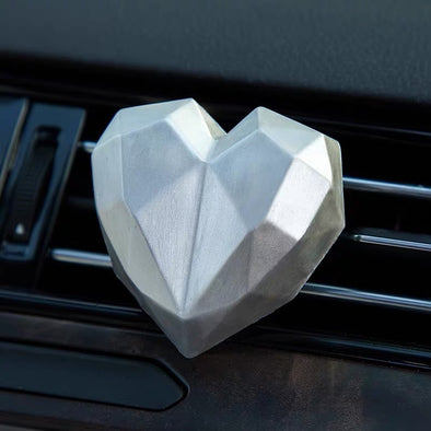 Scented Heart Shaped Car Air Vent Decoration -Red Pink Black Silver