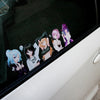 5 pcs Anime Girls Peeking Car Decal Cartoon Car Accessories for Teens