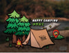 18 x 10 inch Large Size Happy Camping Car Decal Camper Explorer Trunk Bumper Sticker