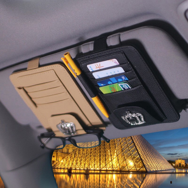 Car Sun Visor Organizer - Bling Crown
