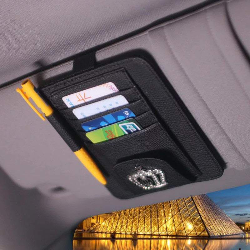 Car Sun Visor Organizer - Bling Crown