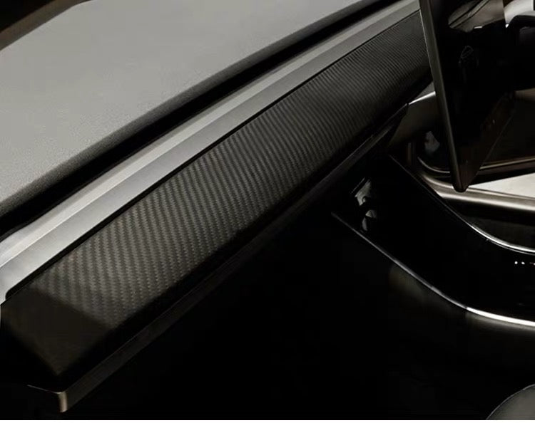 Carbon Fiber TESLA Dashboard Decoration Decal