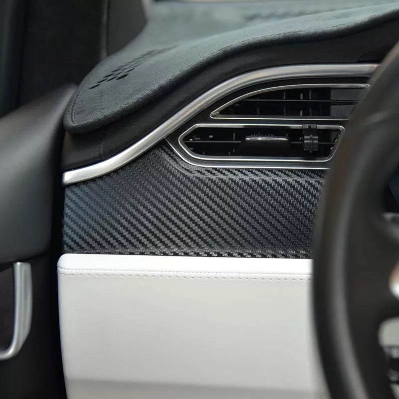 Carbon Fiber TESLA Dashboard Decoration Decal
