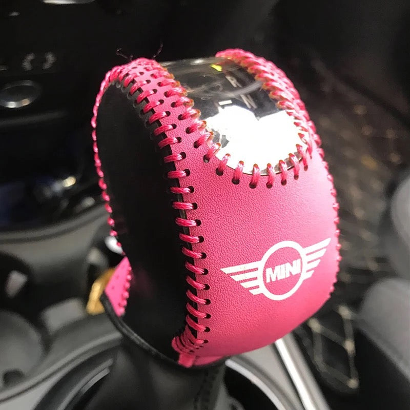 Genuine Leather Gear Shift Brake Cover for Mini cooper