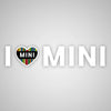 I love Mini sticker for Mini Cooper -Jack Union Checker Rainbow 8 Patterns