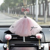 Car Charm Pendant- Bling Tulle skirt Wedding dress Rear View Ornament