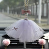 Car Charm Pendant- Bling Tulle skirt Wedding dress Rear View Ornament