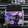 Purple Bling Rhinestone Car Cell Phone Container