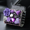 Purple Bling Rhinestone Car Cell Phone Container