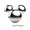 Mouse Ear Metal Emblem Badge Sticker Chrome Decal