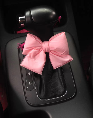 Pink Cute Bow for Car Gear Shift or Handbrake Decoration - Carsoda
