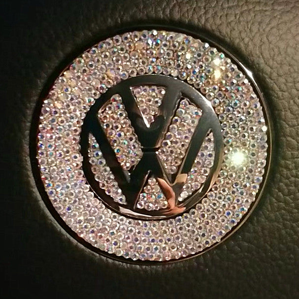 Bling VW Volkswagen Emblem for Steering Wheel LOGO Sticker Decal