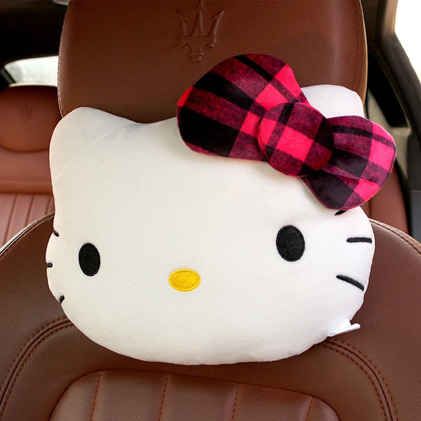 Kitty Bow Shaped Car Headrest Pillow - Cute and girly (2 Pieces)