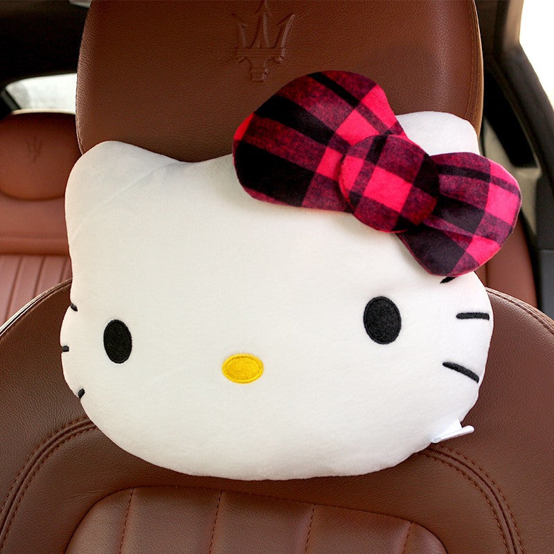 1Pair Car Headrest Pillow Bow Tie Neck Pillow Driving Car Home Interior  Decor