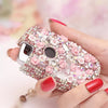 Pink Bling Car Key Holder with Rhinestones and flowers for BMW - Carsoda - 2