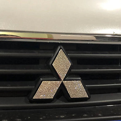 Bling Mitsubishi LOGO Front or Rear Grille Emblem Rhinestone Crystals