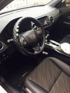Black Leather Steering wheel cover with Daisy