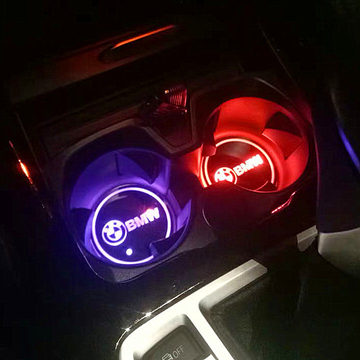 BMW LED illuminating Cup Coaster (USB charged-color changing)