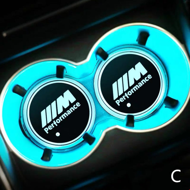 BMW LED illuminating Cup Coaster (USB charged-color changing)